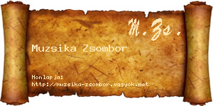 Muzsika Zsombor névjegykártya